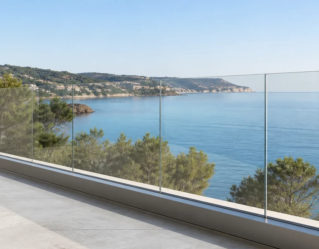 Seaview Resort Terrace Frameless Glass Railing