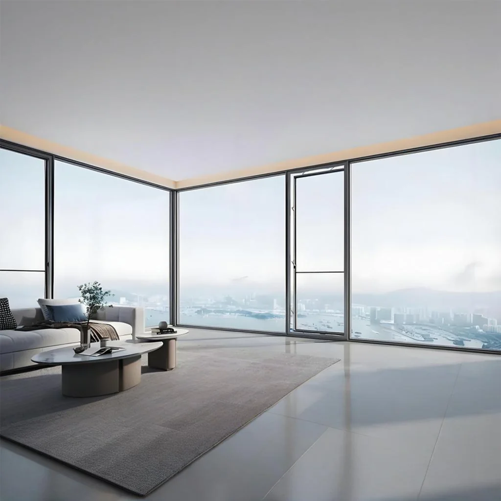 Narrow frame aluminum window