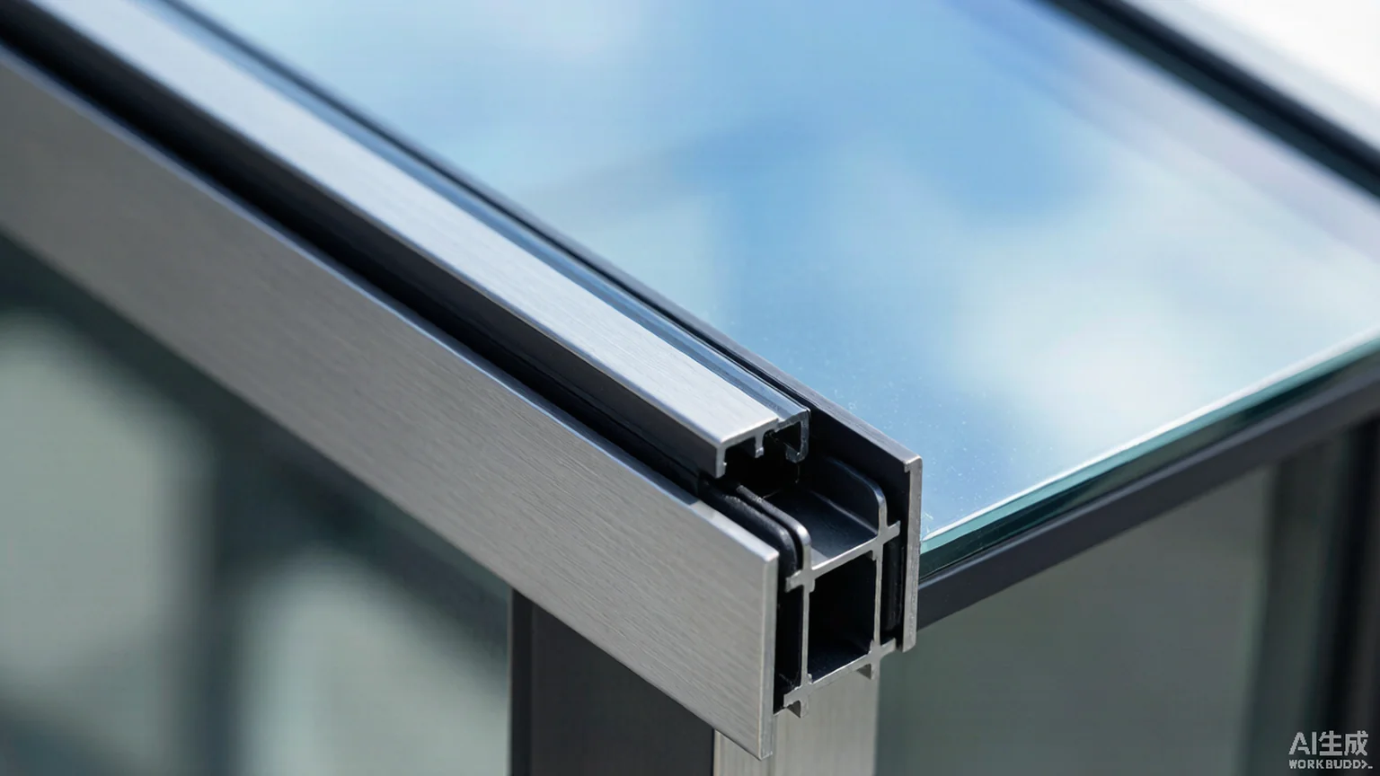 Aluminum sunroom glass roof profile and thermal break cross-section detail — Starveil Build