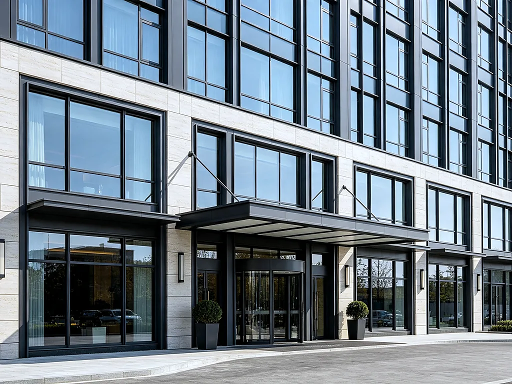 Completed Acoustic Project — Full acoustic window package installed in mixed-use development, Rw 42-45 dB mea...