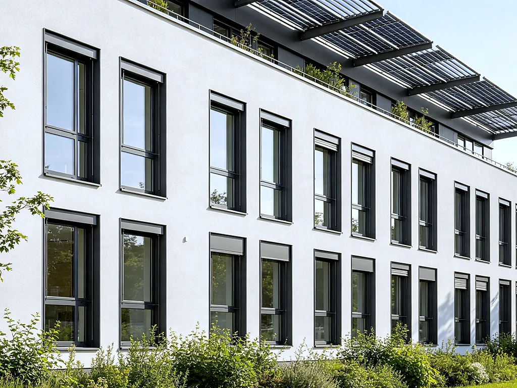 Energy-Efficient Building Project — Completed passive house residential project with full aluminum window & door pac...
