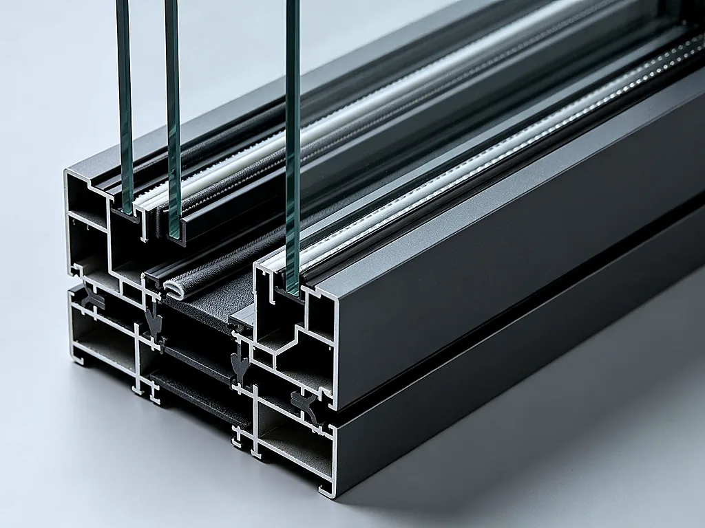 Multi-Layer Sealing Detail — Three-layer EPDM compression gasket system, integrated drainage channel, air per...