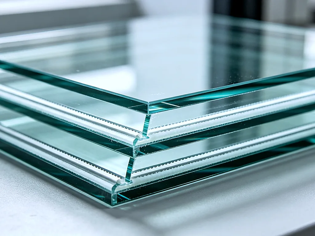 Triple Glazing Glass Structure — Low-E triple glazing with argon gas fill, warm edge spacer, 0.5 W/m2K center-pan...