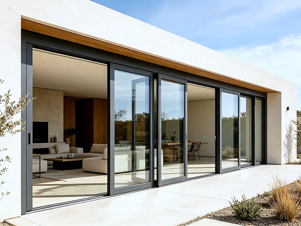 Completed Sliding Door Project — Full aluminum sliding door package in residential development, consistent qualit...